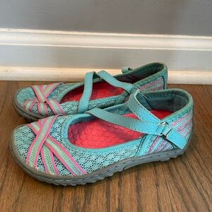 Austin Trading Company Floral Silver‎ Glitter Slip On Shoes Girls Size 12